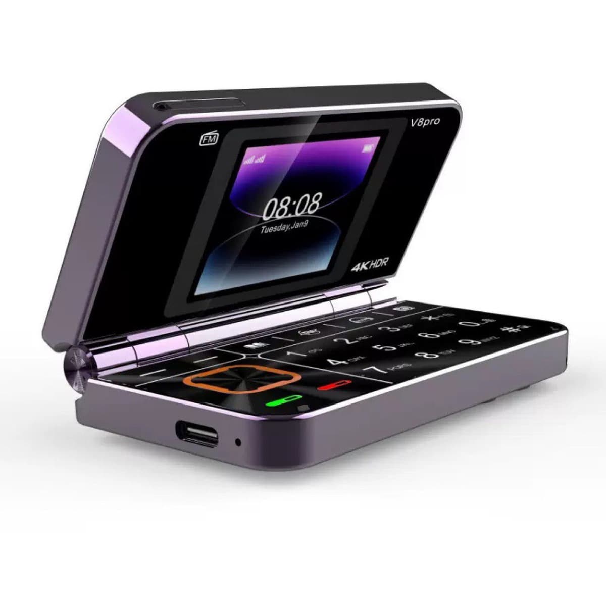 Складной телефон V8pro для пожилых (ID-81)