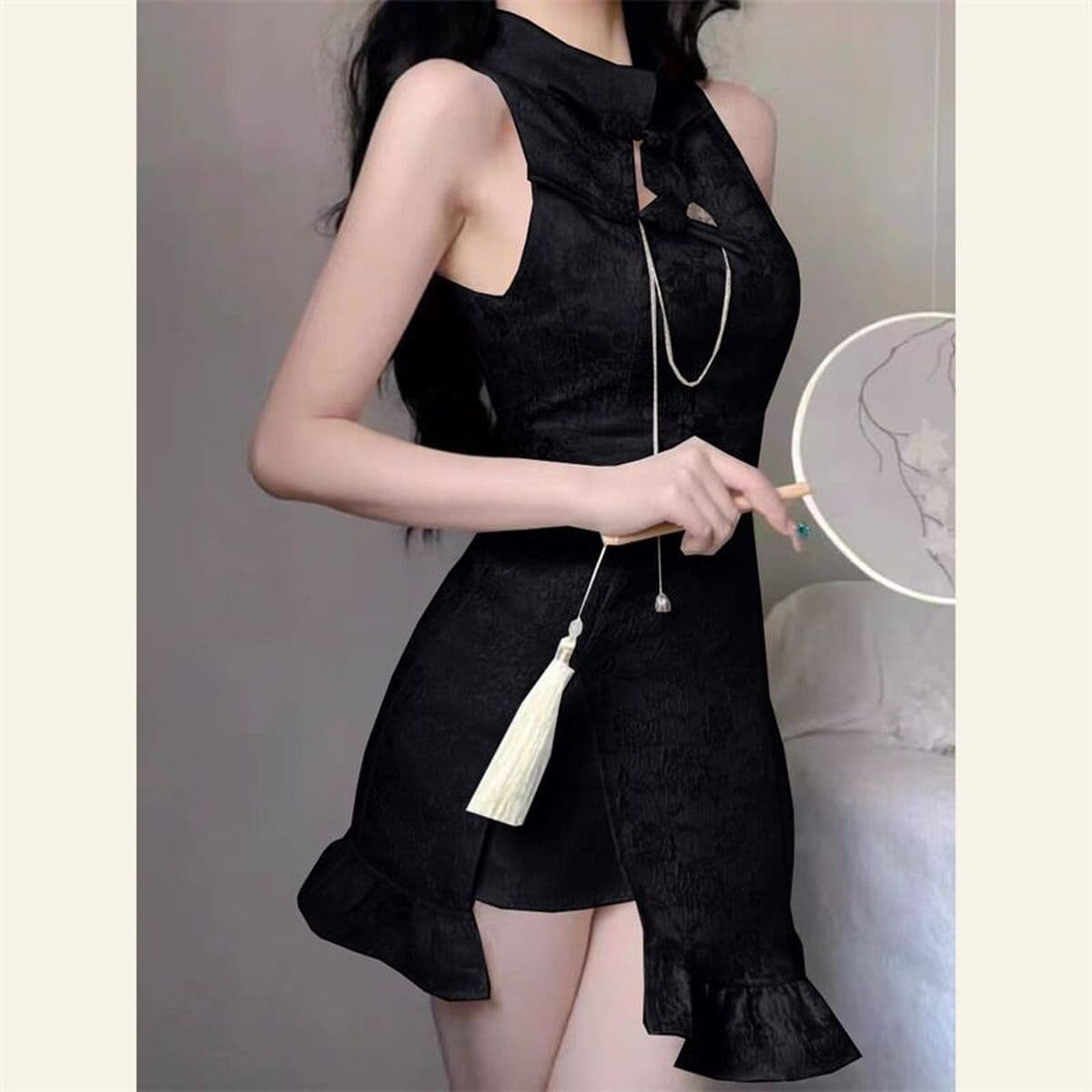 Новый китайский стиль, улучшенное платье Cheongsam без рукавов
