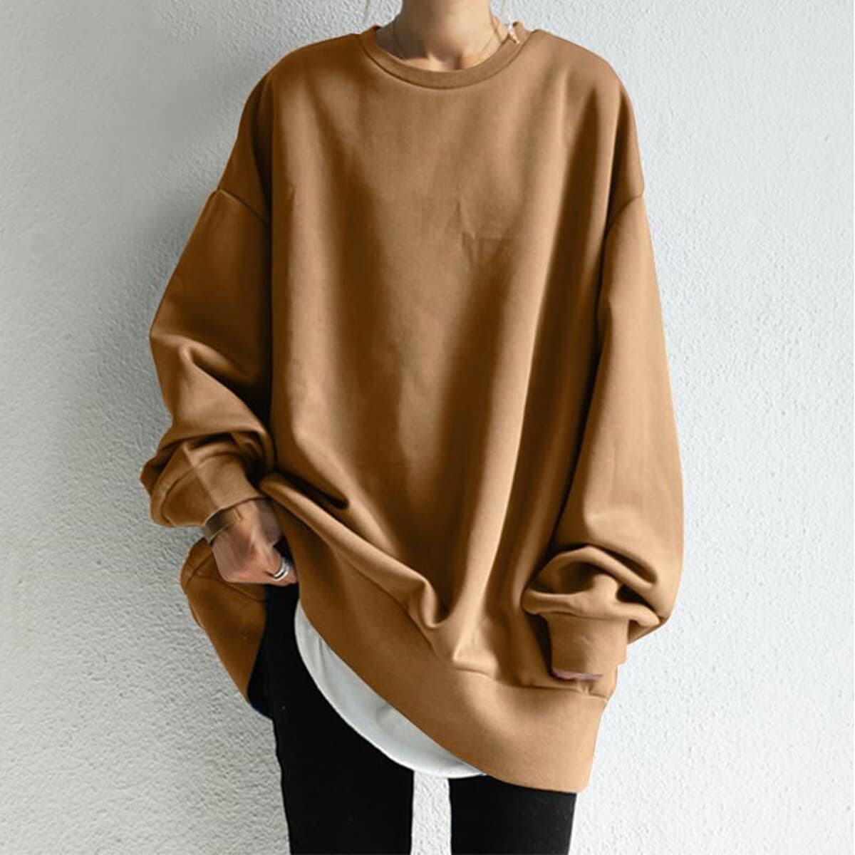 AliExpress новый свитер 2022 зима OL темперамент корейский женский пуловер с круглым вырезом свободный женский свитер