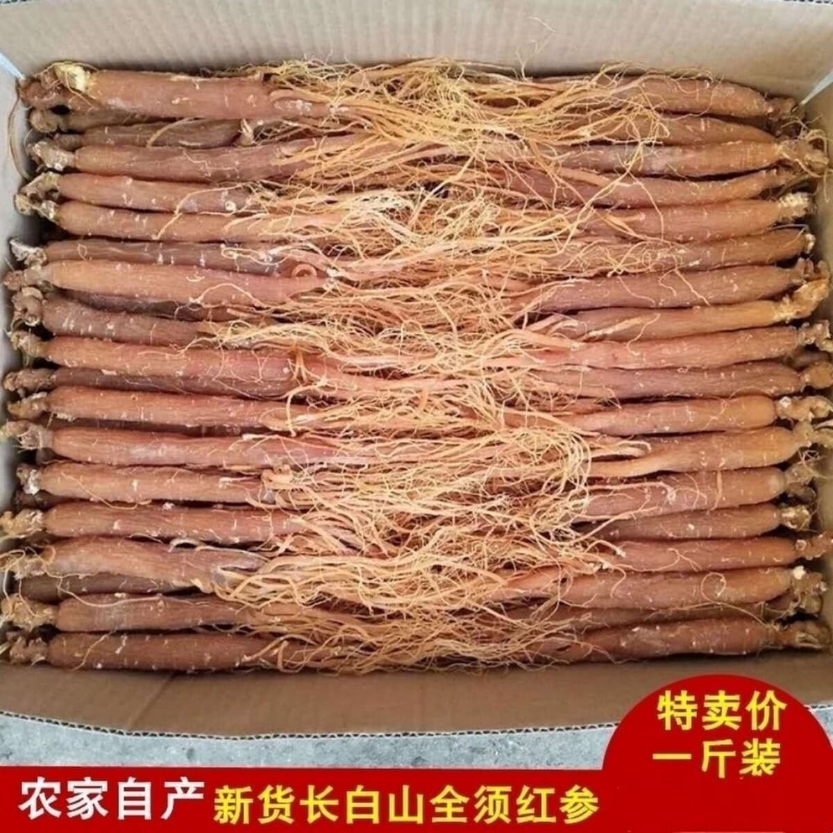 Красный женьшень Changbai Mountain Ginseng восемь лет весь Северо-Восточный Красный женьшень Подарочная коробка вся ветка с...