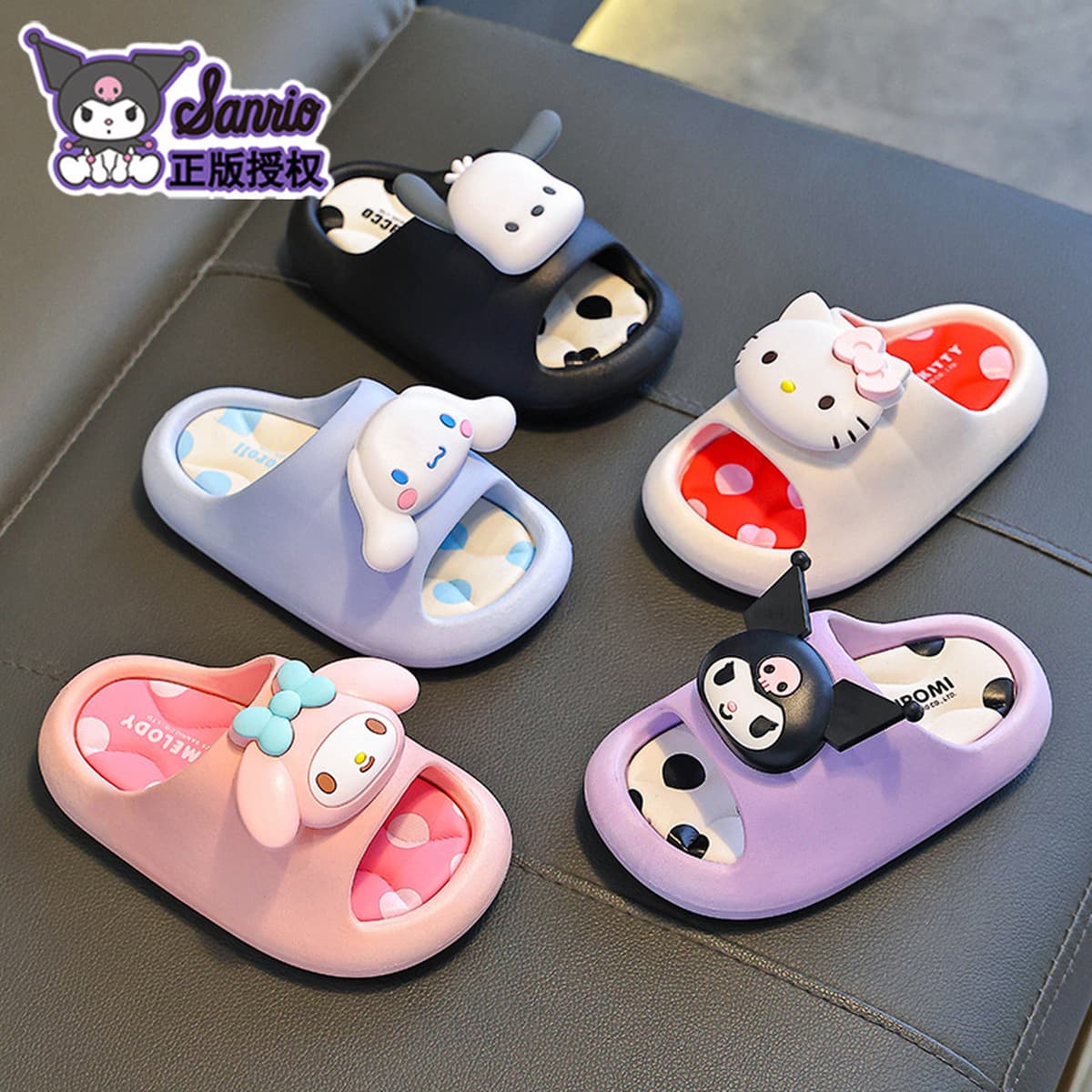 Летние детские сандалии Sanrio, новинка 2023 года для девочек, противоскользящие детские сандалии Kuromi для ванной...