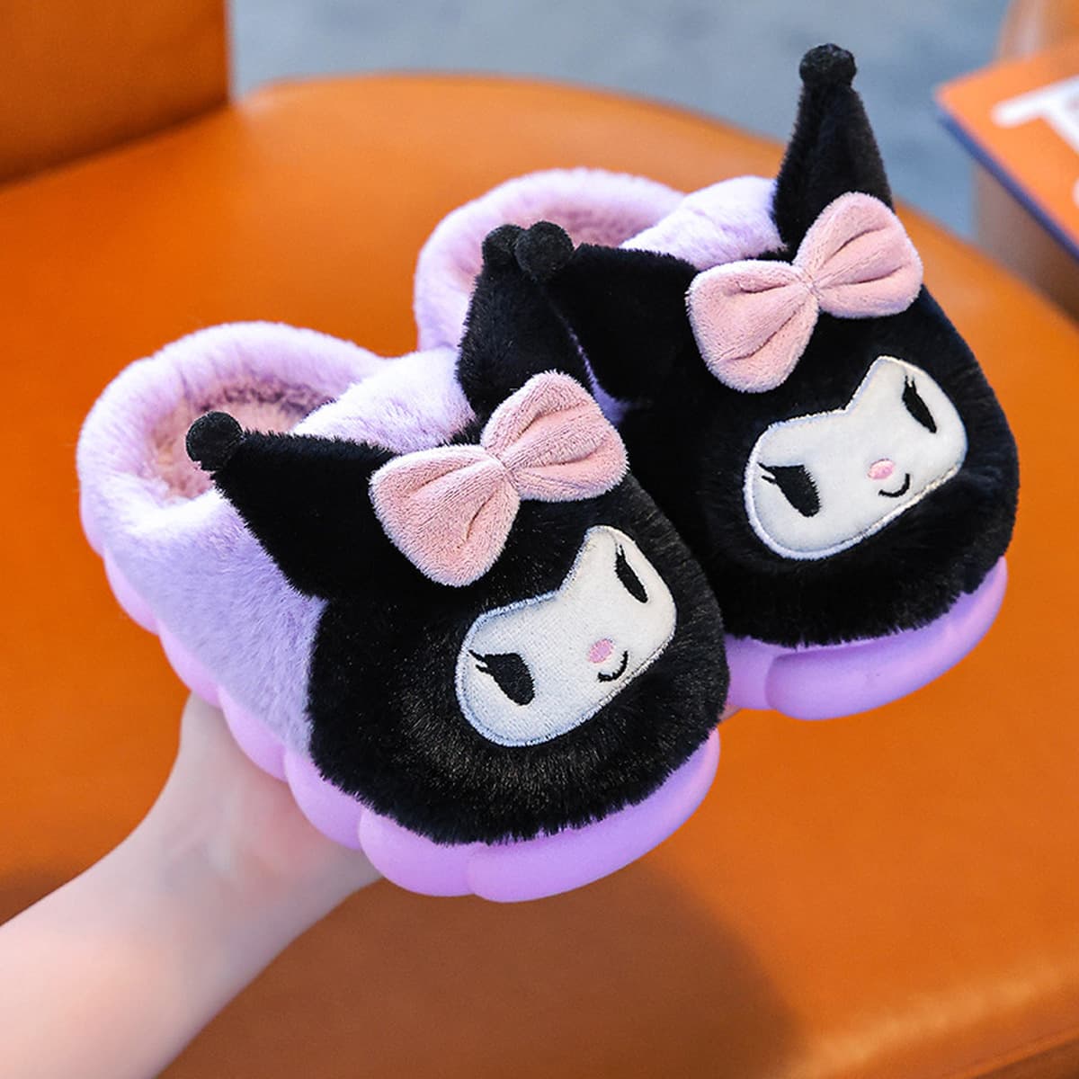 Новый осенний и зимний мультфильм детские хлопковые тапочки
