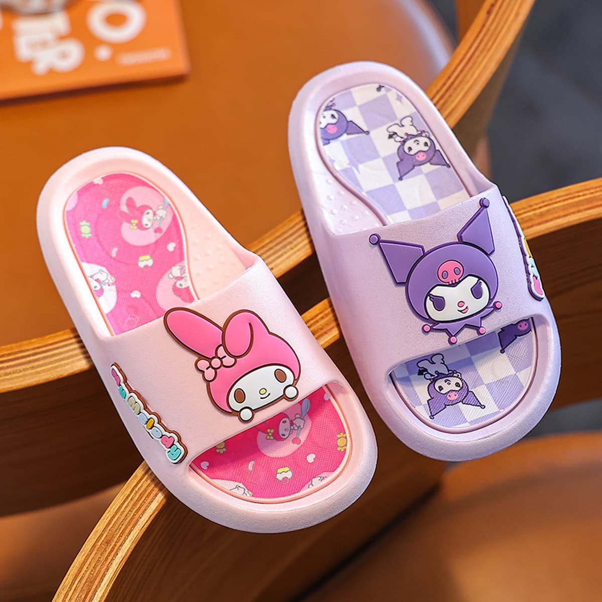 Оригинальные товары Sanrio, новые детские тапочки, летние милые домашние тапочки принцессы для мальчиков и девочек,...