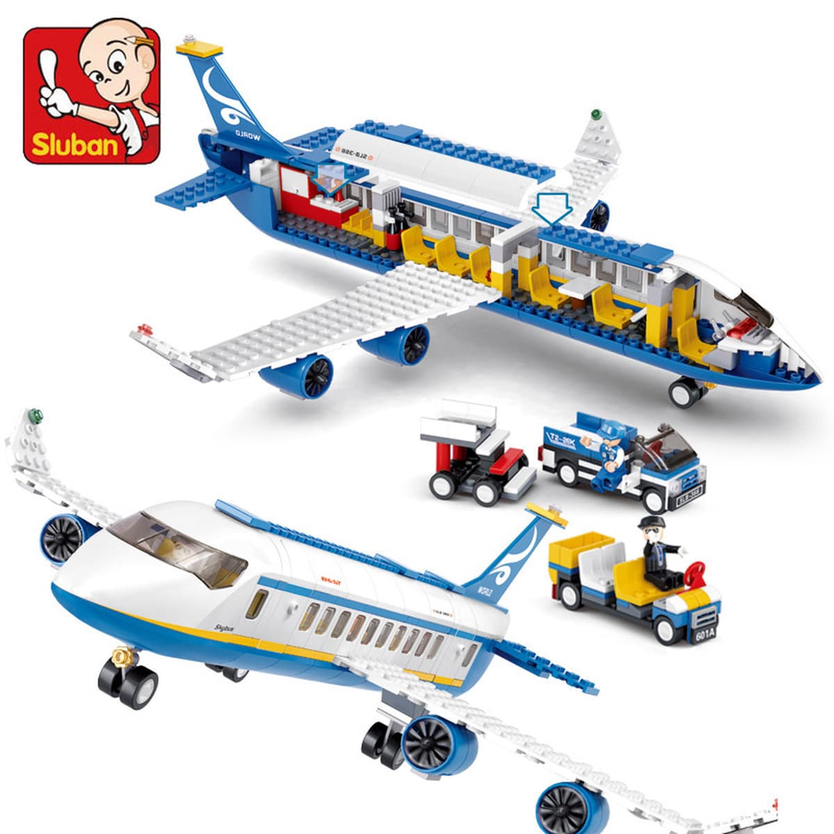 Little Luban 0366 строительный блок, модель космического шаттла, наземный Airbus, сборка для мальчиков, игрушка,...