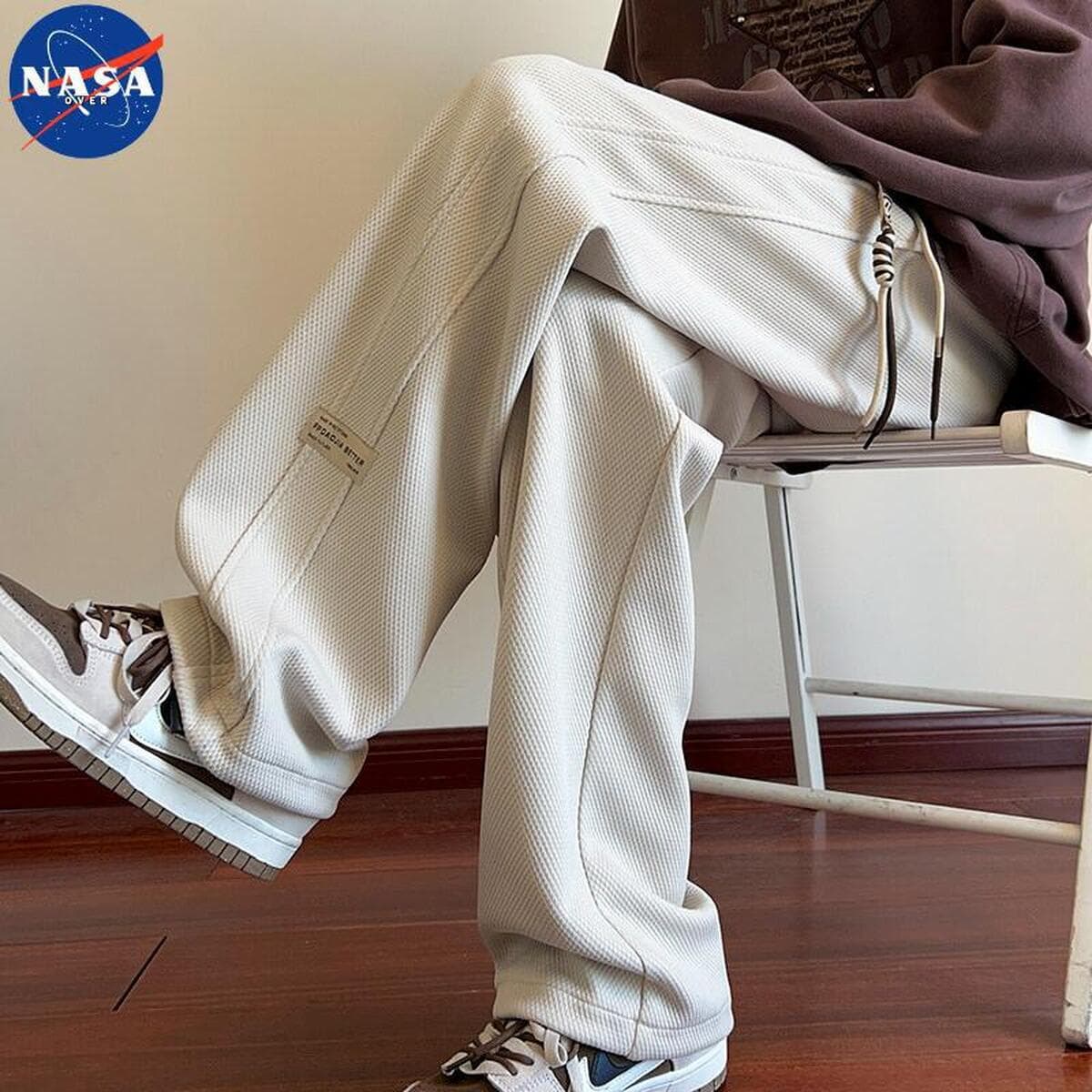 NASA фирменные брюки мужские 2024 новые осенние и зимние теплые прямые повседневные свободные вертикальные брюки большого...