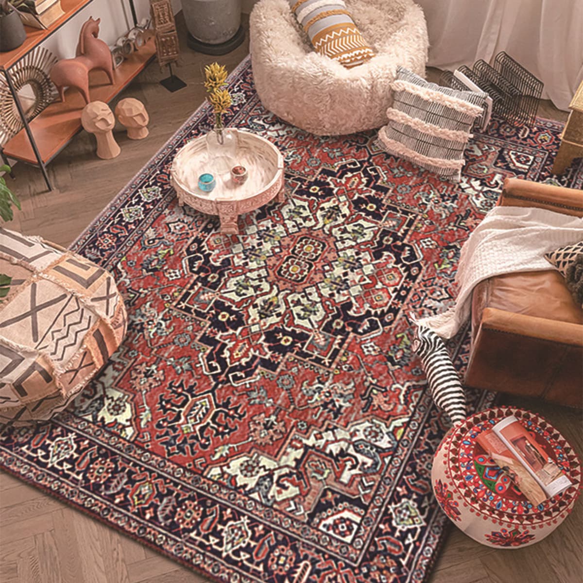 Трансграничный богемный ковер в персидском этническом стиле Ковер для гостиной Отель Homestay Полный ковер в наличии оптом