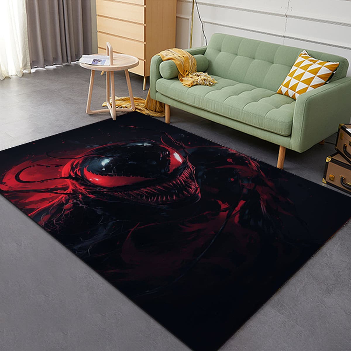 Ковер Amazon Temu Marvel Spider-Man для гостиной, устойчивый к пятнам, большой коврик для пола, ковер для комнаты e-sport,...