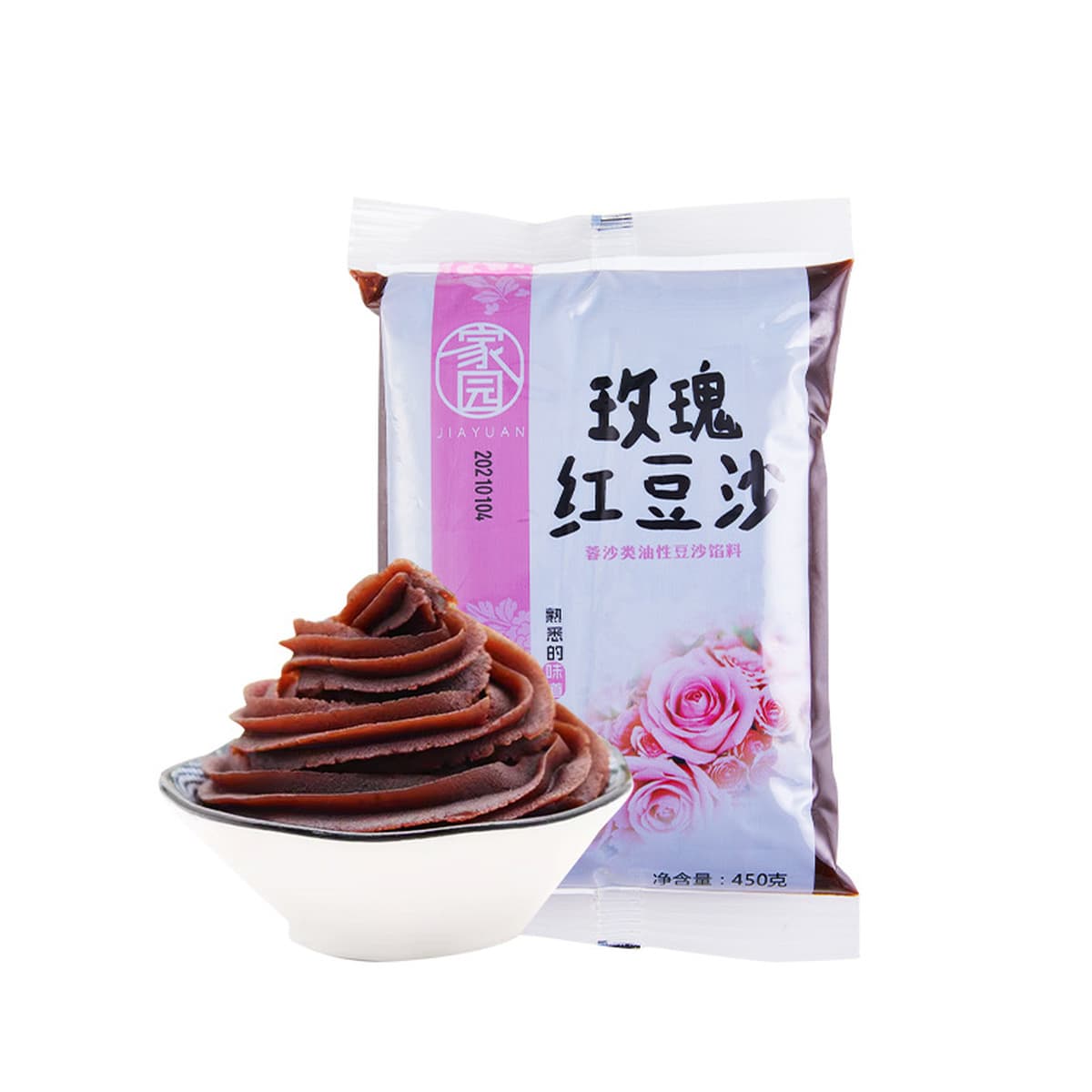 Роза маслянистая красная фасоль паста tangyuan начинка небольшая упаковка 450 г Зеленый осел ролл яичный желток хрустящий...