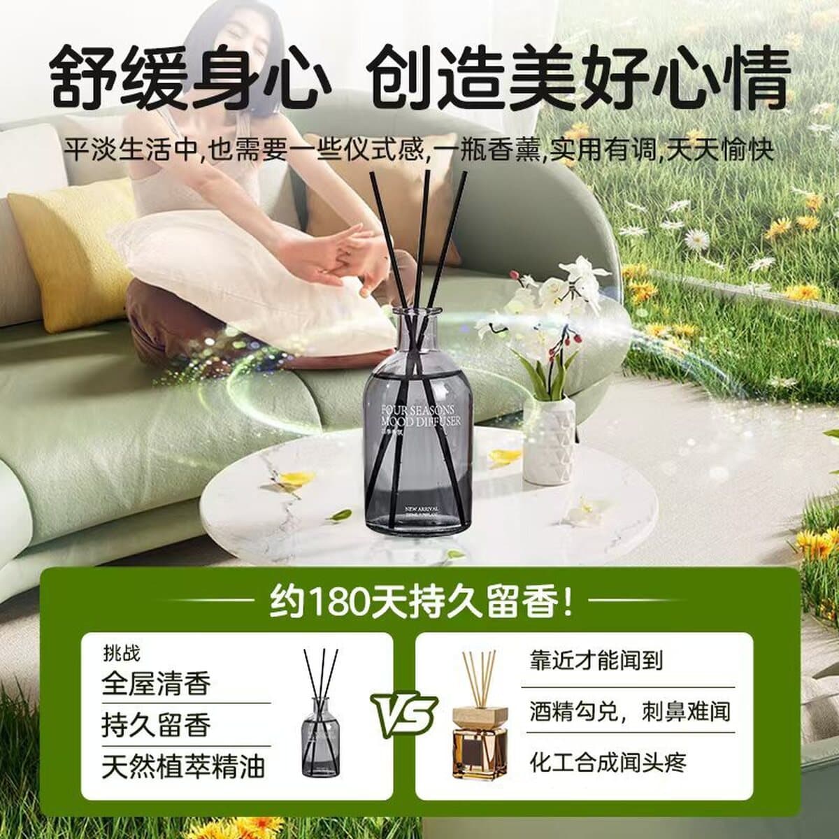 Всесезонный ароматизатор Zen Tea для спальни, элитный парфюм, ароматизатор для отелей, декоративные ароматизаторы для дома,...