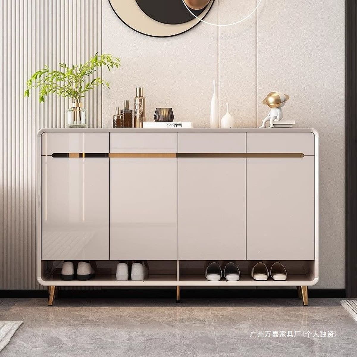 Light Luxury Net Red 2023 новый шкаф для обуви с кремовым ветром