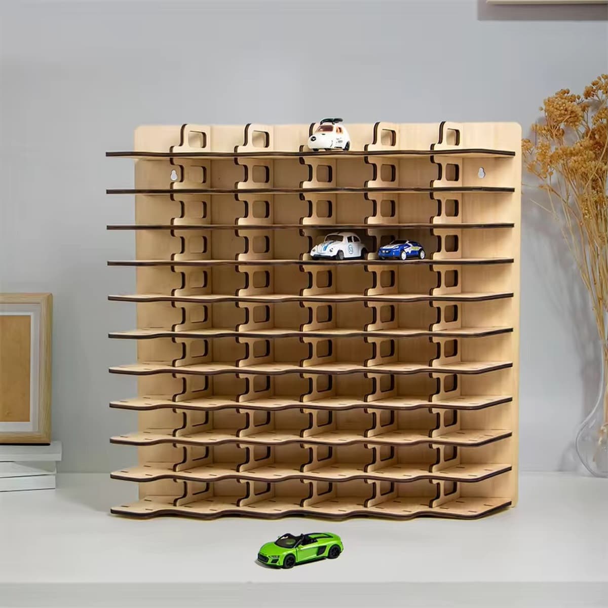 Деревянный органайзер для игрушек, подставка для фигурок, место для хранения моделей автомобилей, органайзер для карт,...