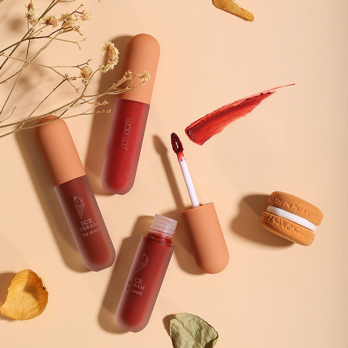 WODWOD Мороженое Velvet Air Lip Mud Mirror Матовая глазурь для губ