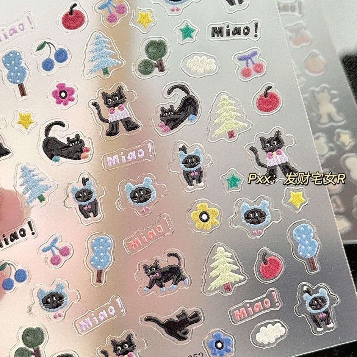 Сладкий ветер мягкий милый котенок рельефный стерео ccd наклейка Японский милый наклейка для ногтей с высоким значением...