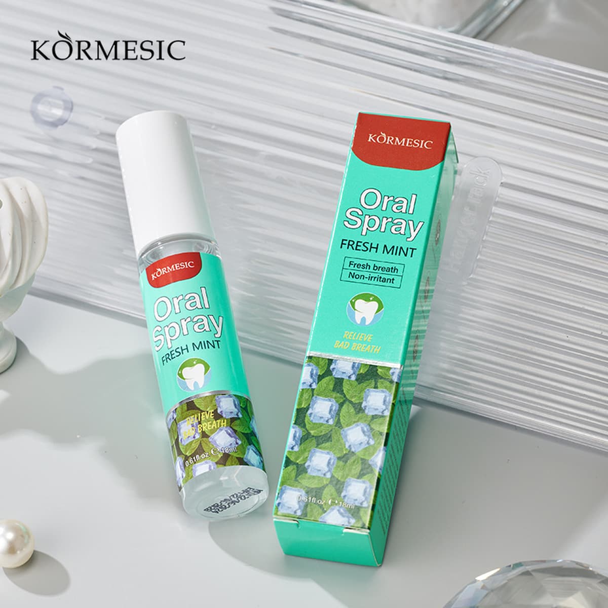 KORMESIC Свежий Мятный Спрей для полости рта Oral spray