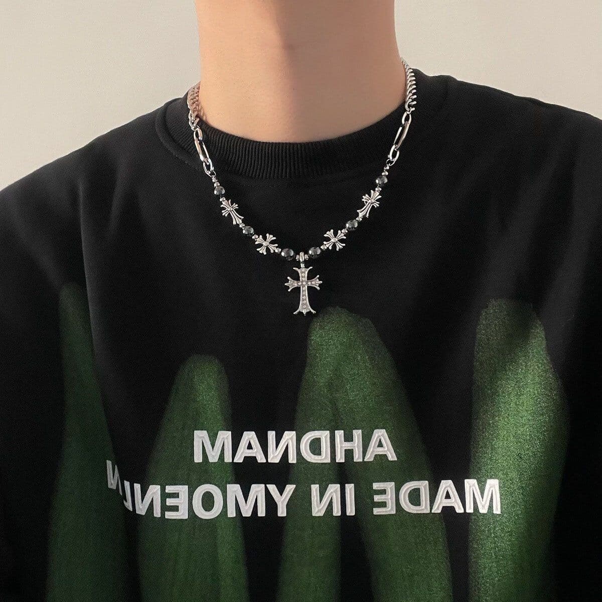Ожерелье мужская титановая сталь не выцветает минималистские дикие украшения женская цепочка свитера новая модная личность...