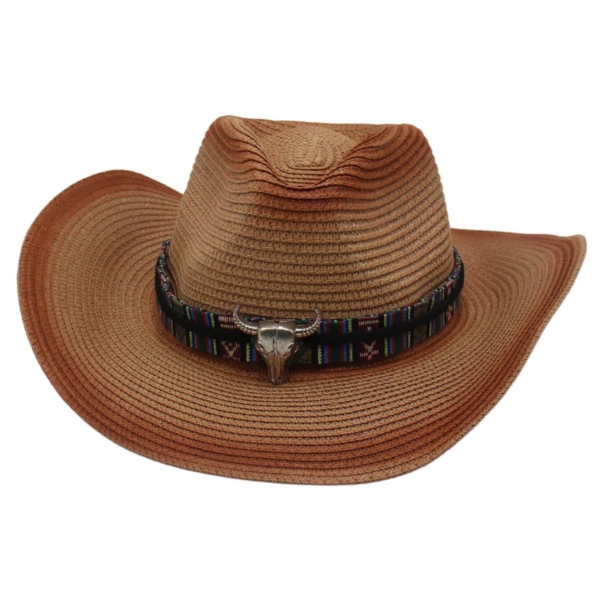 Трансграничные новые аксессуары для головы коровы Соломенная шляпа Western Denim Спорт на открытом воздухе Альпинизм керлинг...