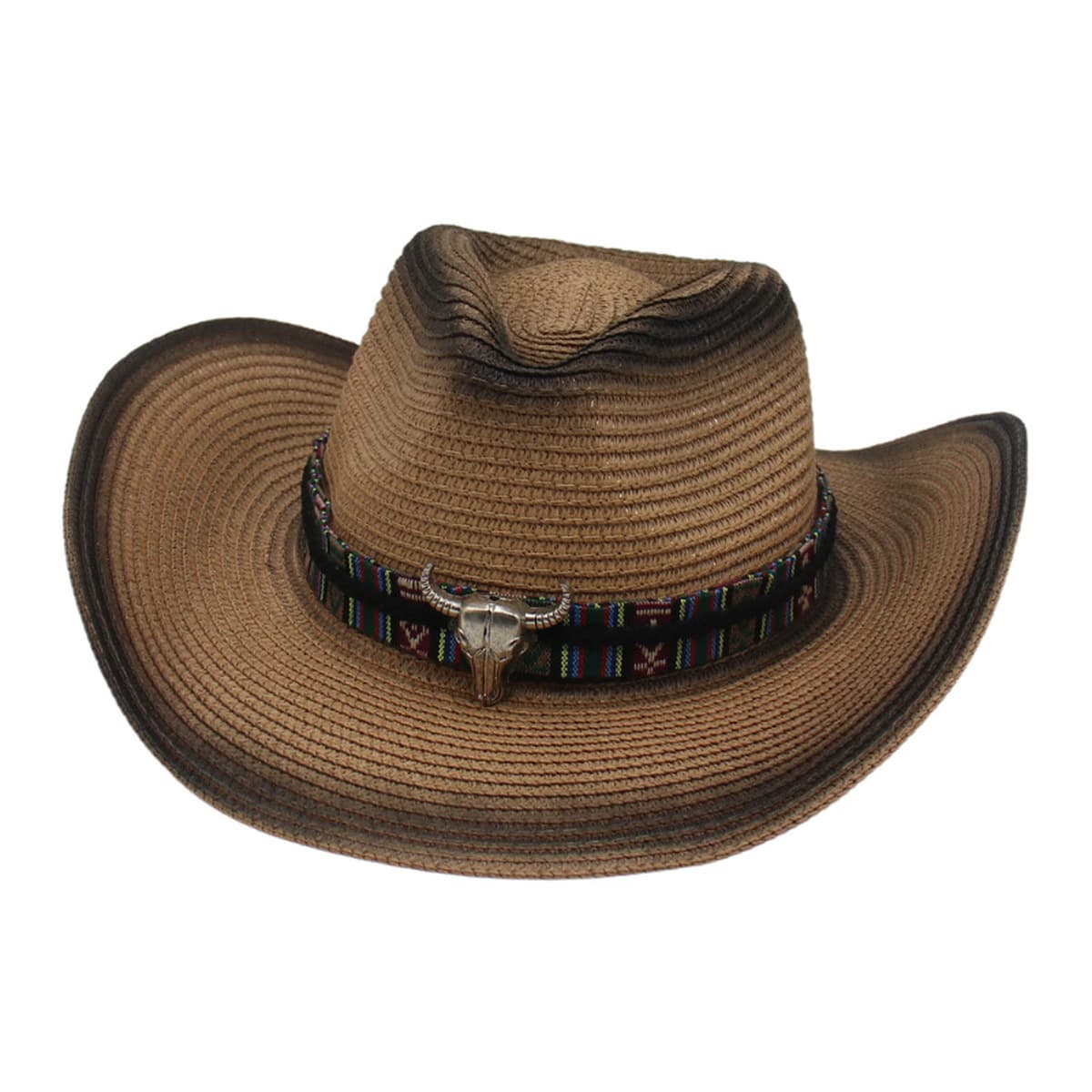 Трансграничные новые аксессуары для головы коровы Соломенная шляпа Western Denim Спорт на открытом воздухе Альпинизм керлинг...