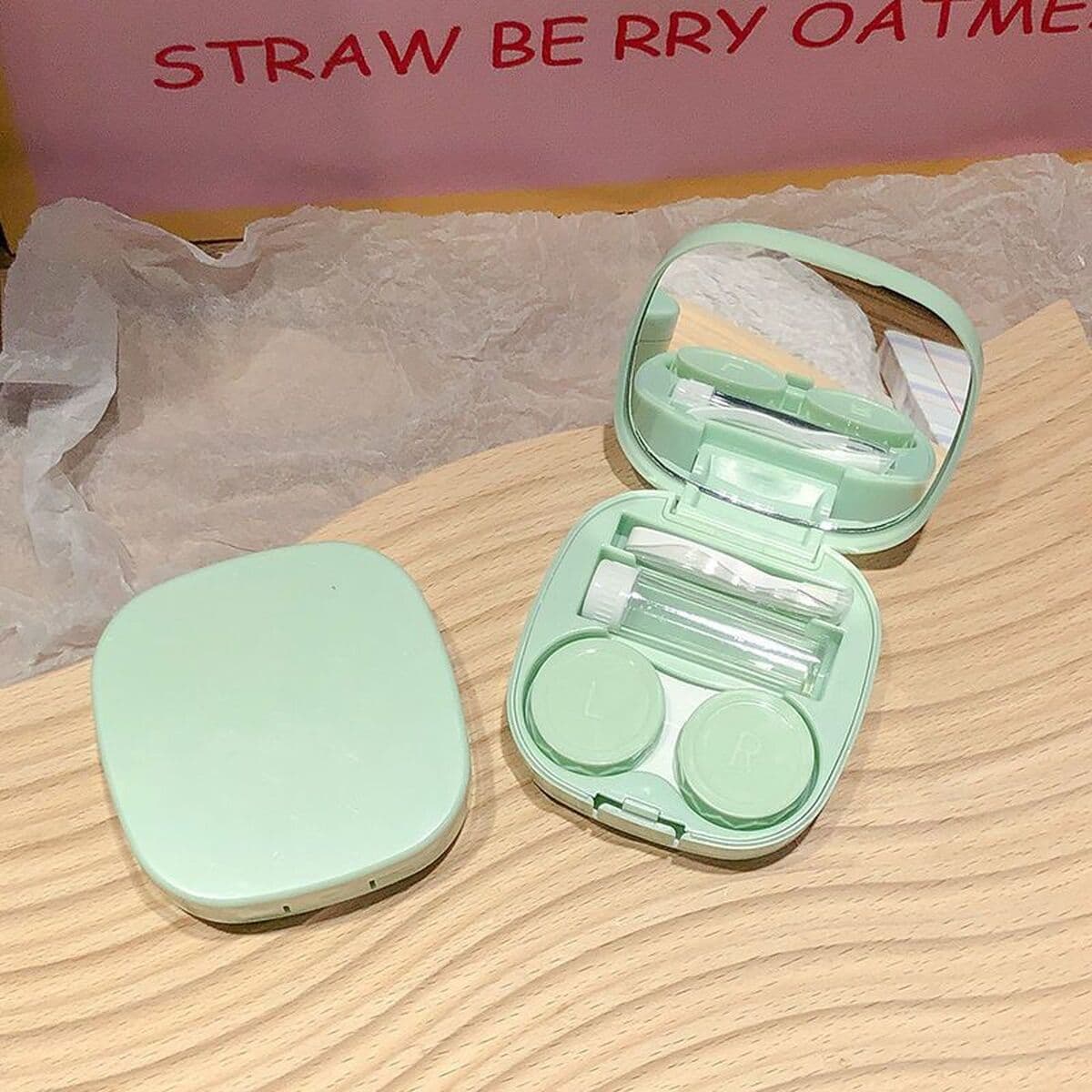 Коробка для хранения контактных линз ins macaron, простая и портативная коробка для зеркала, коробка для ухода за...