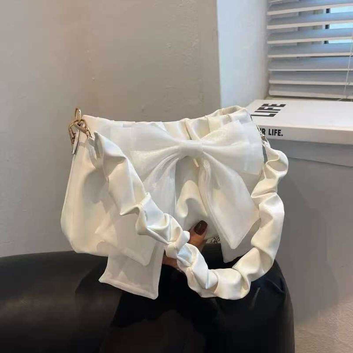 Женская сумка-бантик Fairy Bow Bag 2025 года, новая цепочка на подмышку, идеально подходит к любому наряду, плиссированная,...