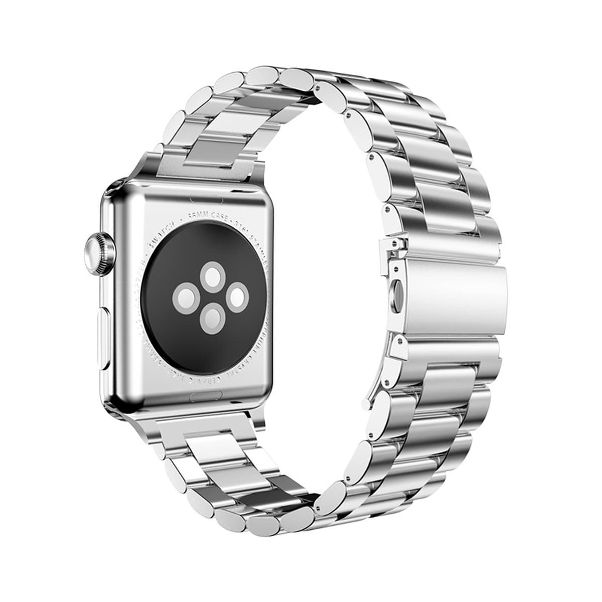 Ремешок для Apple Watch, металлический, из нержавеющей стали 304, с тремя звеньями, совместим с Huawei и Samsung.