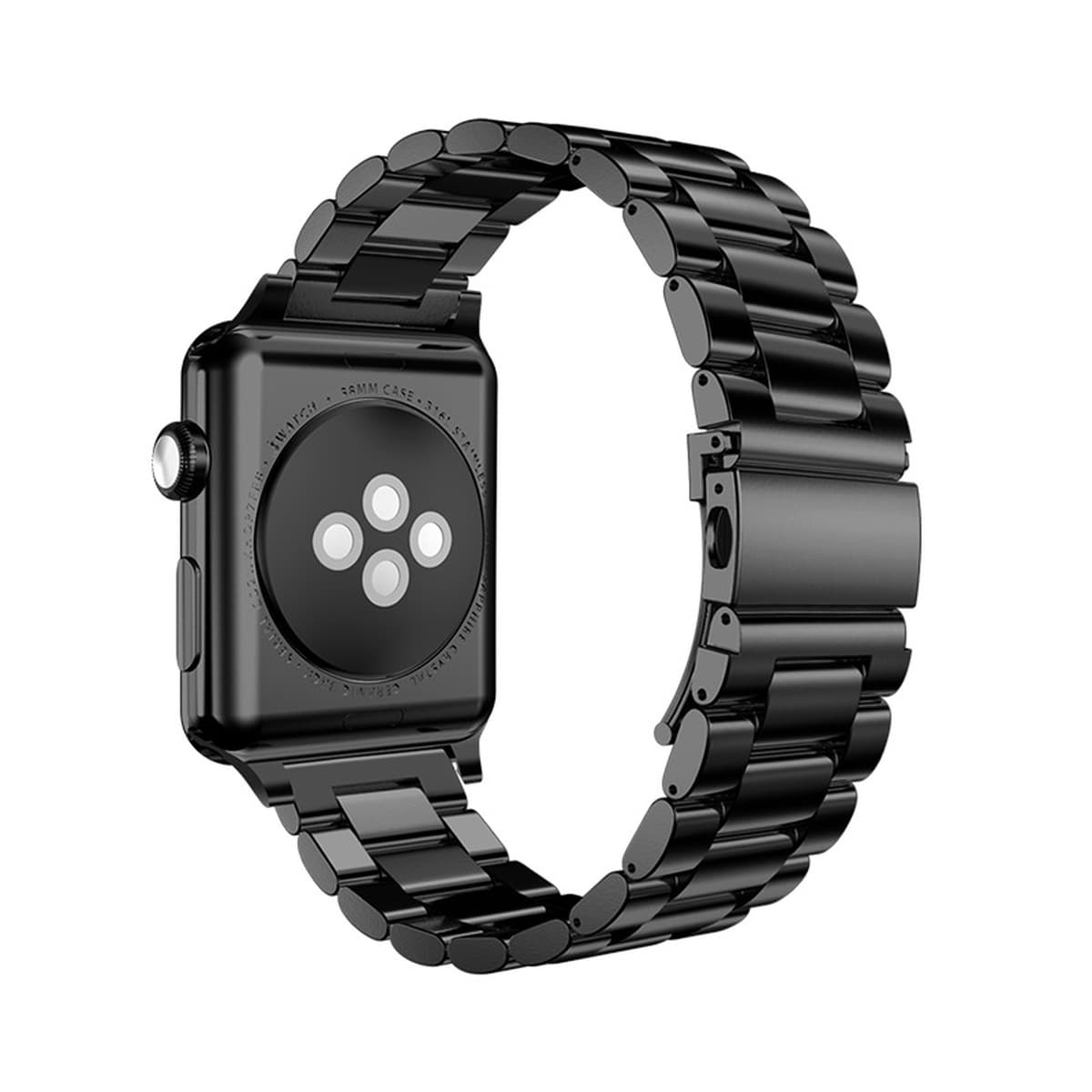 Ремешок для Apple Watch, металлический, из нержавеющей стали 304, с тремя звеньями, совместим с Huawei и Samsung.