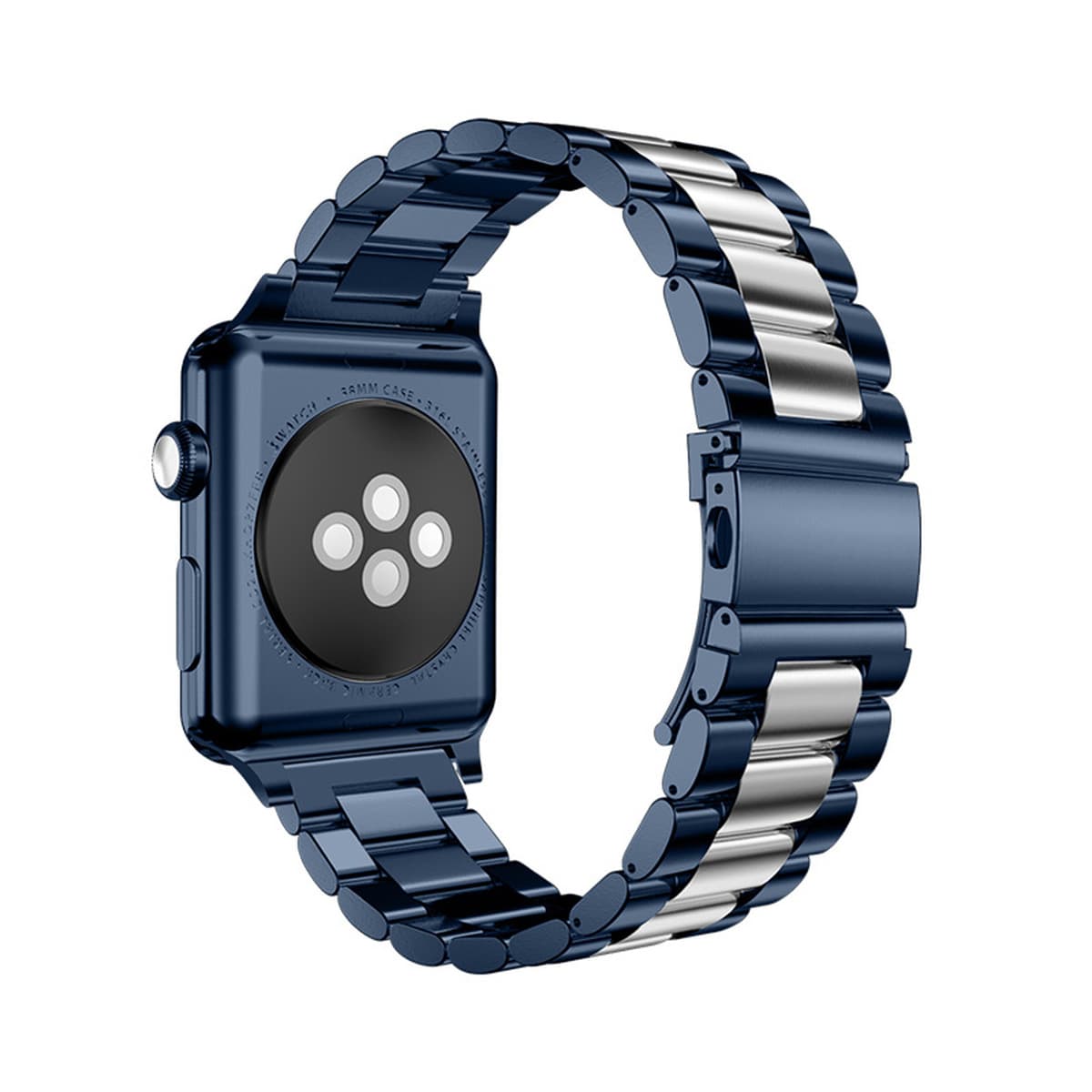 Ремешок для Apple Watch, металлический, из нержавеющей стали 304, с тремя звеньями, совместим с Huawei и Samsung.