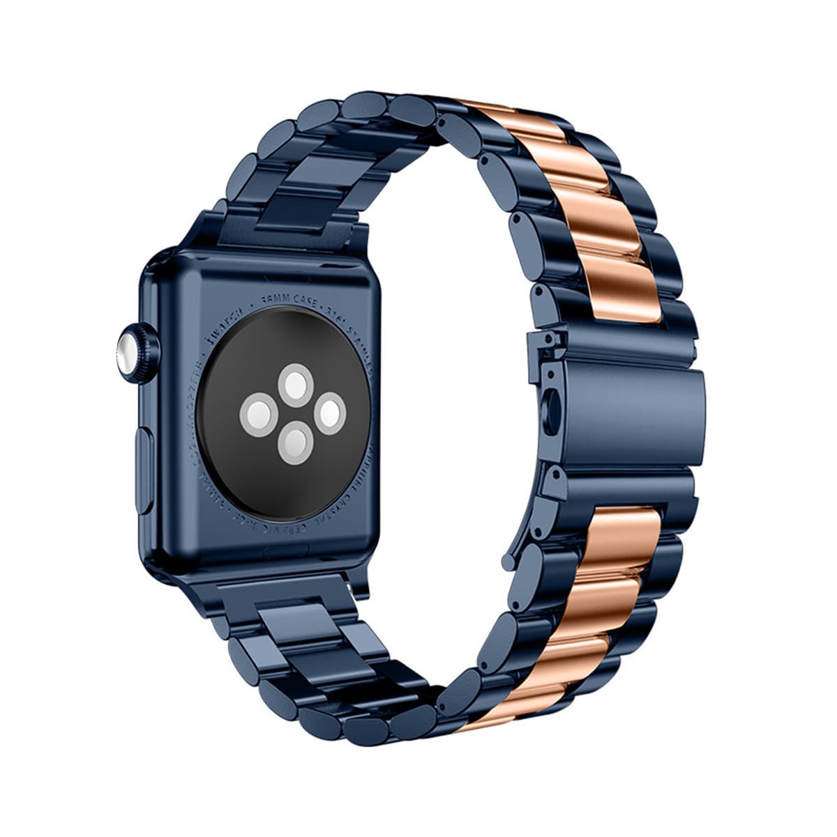 Ремешок для Apple Watch, металлический, из нержавеющей стали 304, с тремя звеньями, совместим с Huawei и Samsung.
