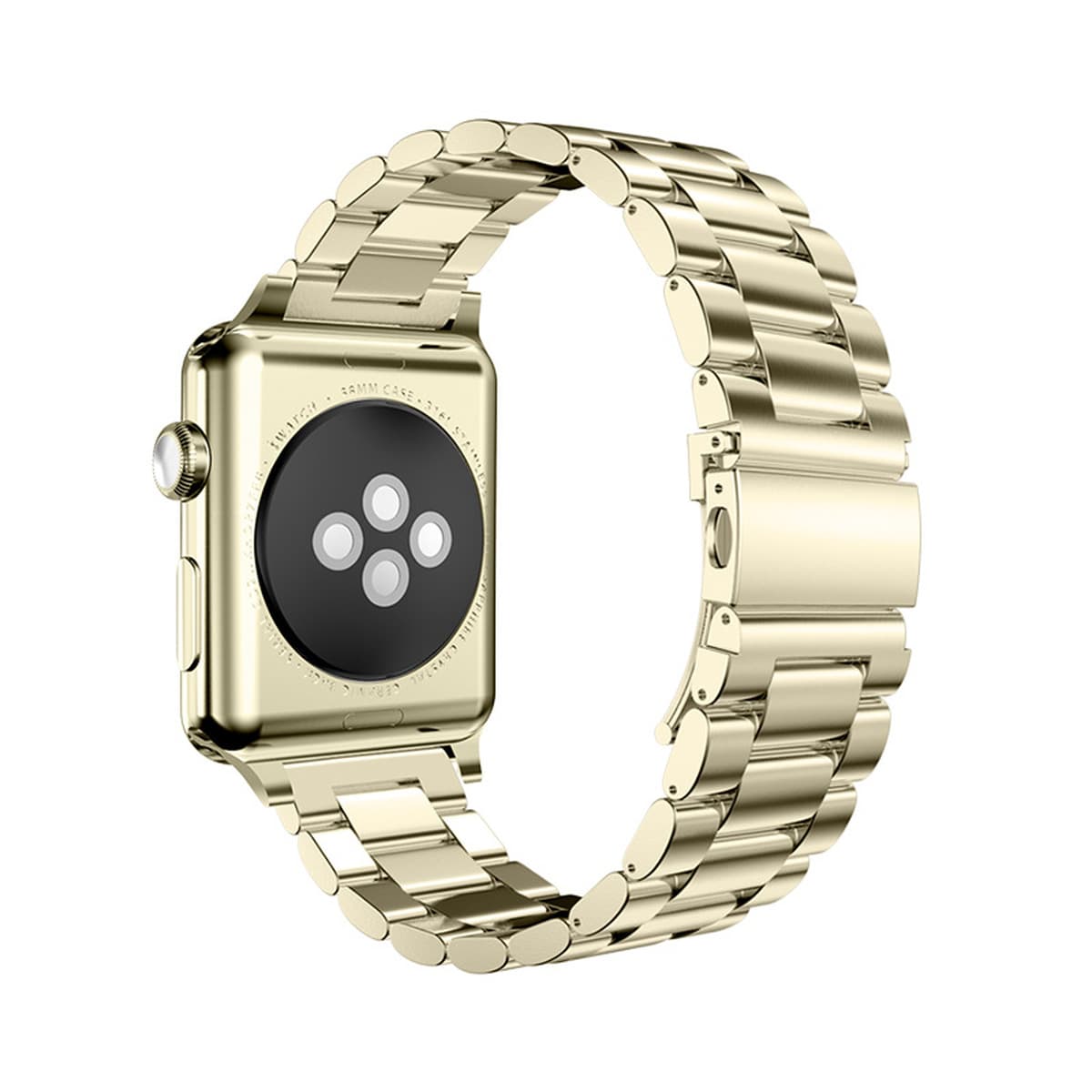 Ремешок для Apple Watch, металлический, из нержавеющей стали 304, с тремя звеньями, совместим с Huawei и Samsung.