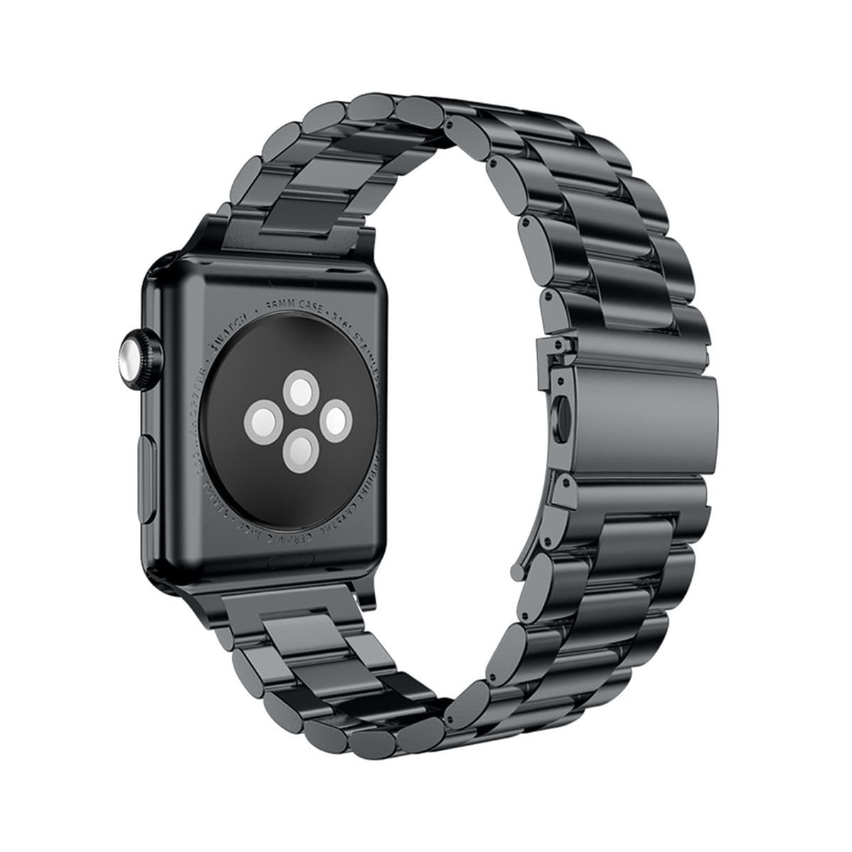 Ремешок для Apple Watch, металлический, из нержавеющей стали 304, с тремя звеньями, совместим с Huawei и Samsung.
