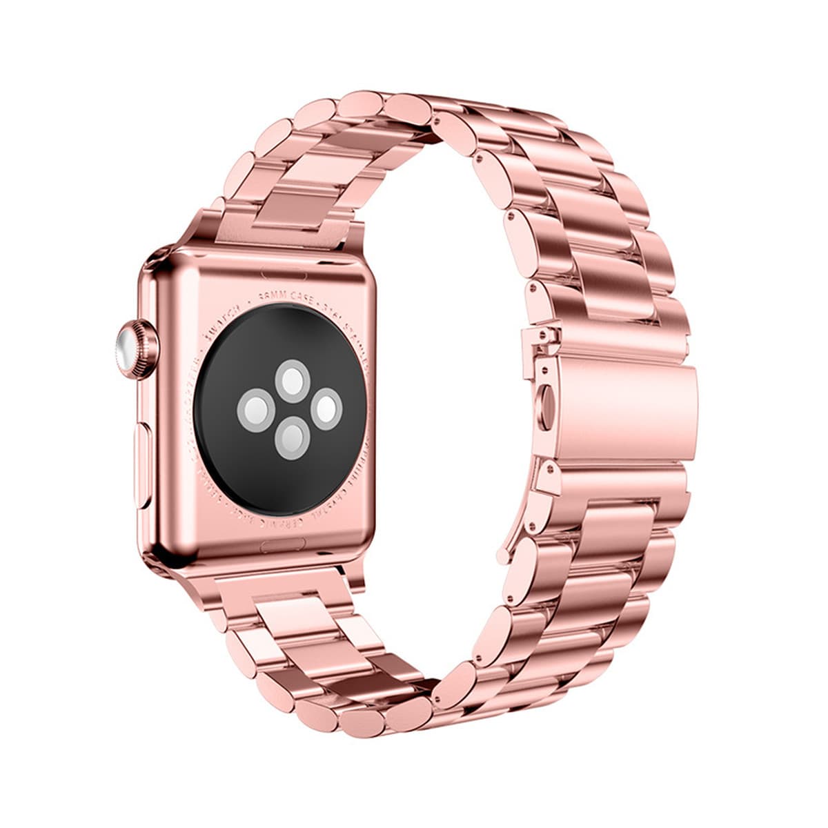 Ремешок для Apple Watch, металлический, из нержавеющей стали 304, с тремя звеньями, совместим с Huawei и Samsung.