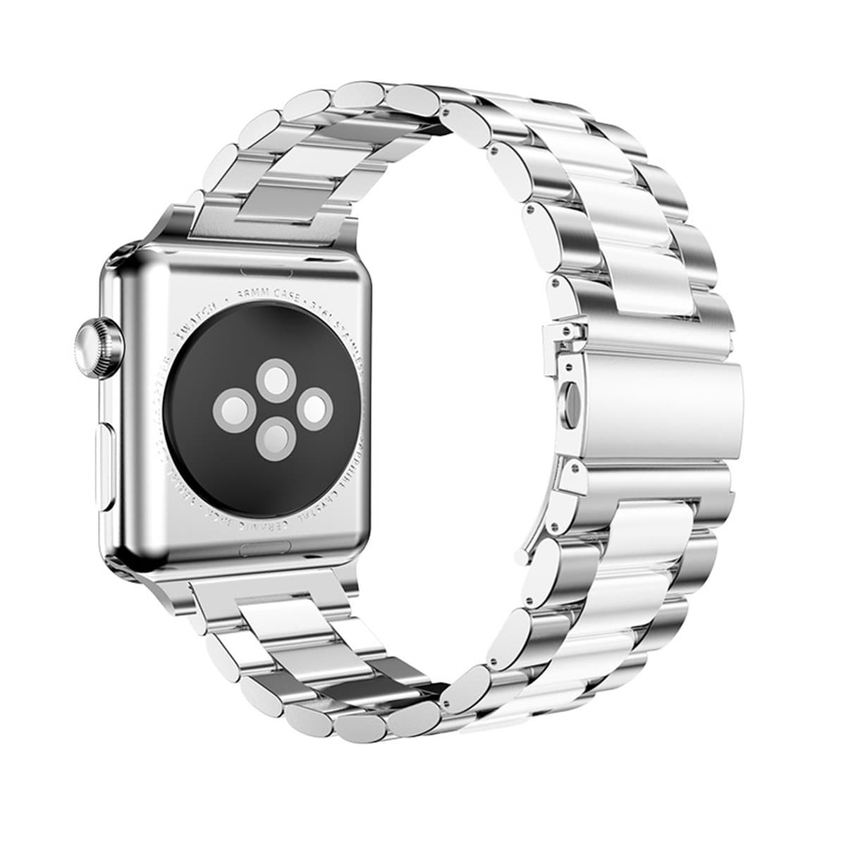 Ремешок для Apple Watch, металлический, из нержавеющей стали 304, с тремя звеньями, совместим с Huawei и Samsung.