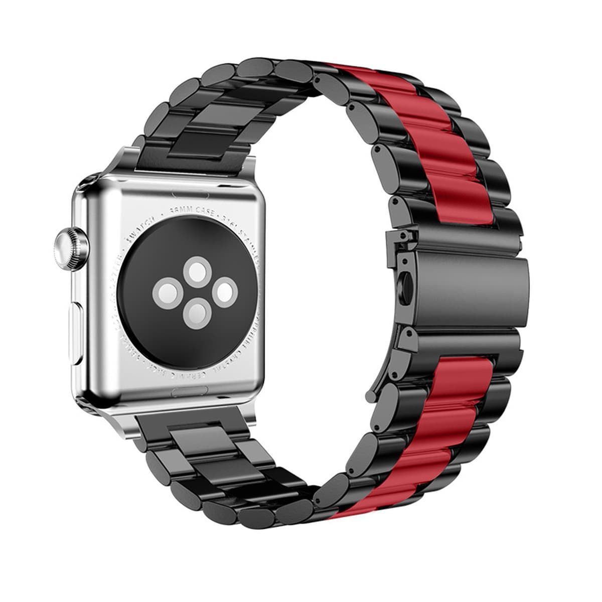 Ремешок для Apple Watch, металлический, из нержавеющей стали 304, с тремя звеньями, совместим с Huawei и Samsung.