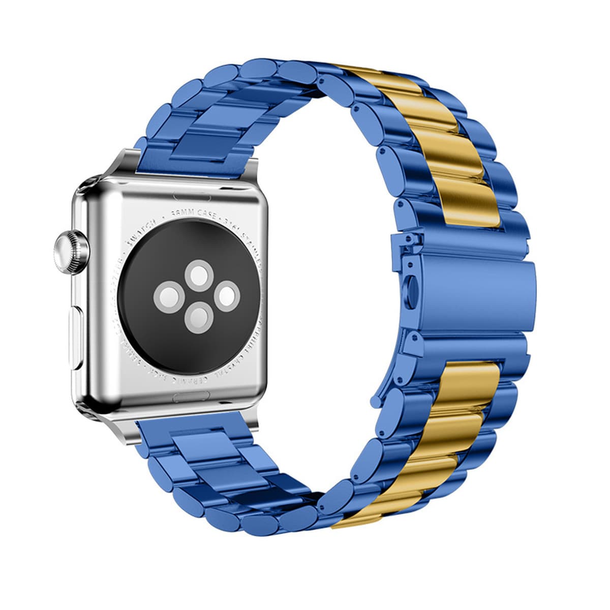 Ремешок для Apple Watch, металлический, из нержавеющей стали 304, с тремя звеньями, совместим с Huawei и Samsung.