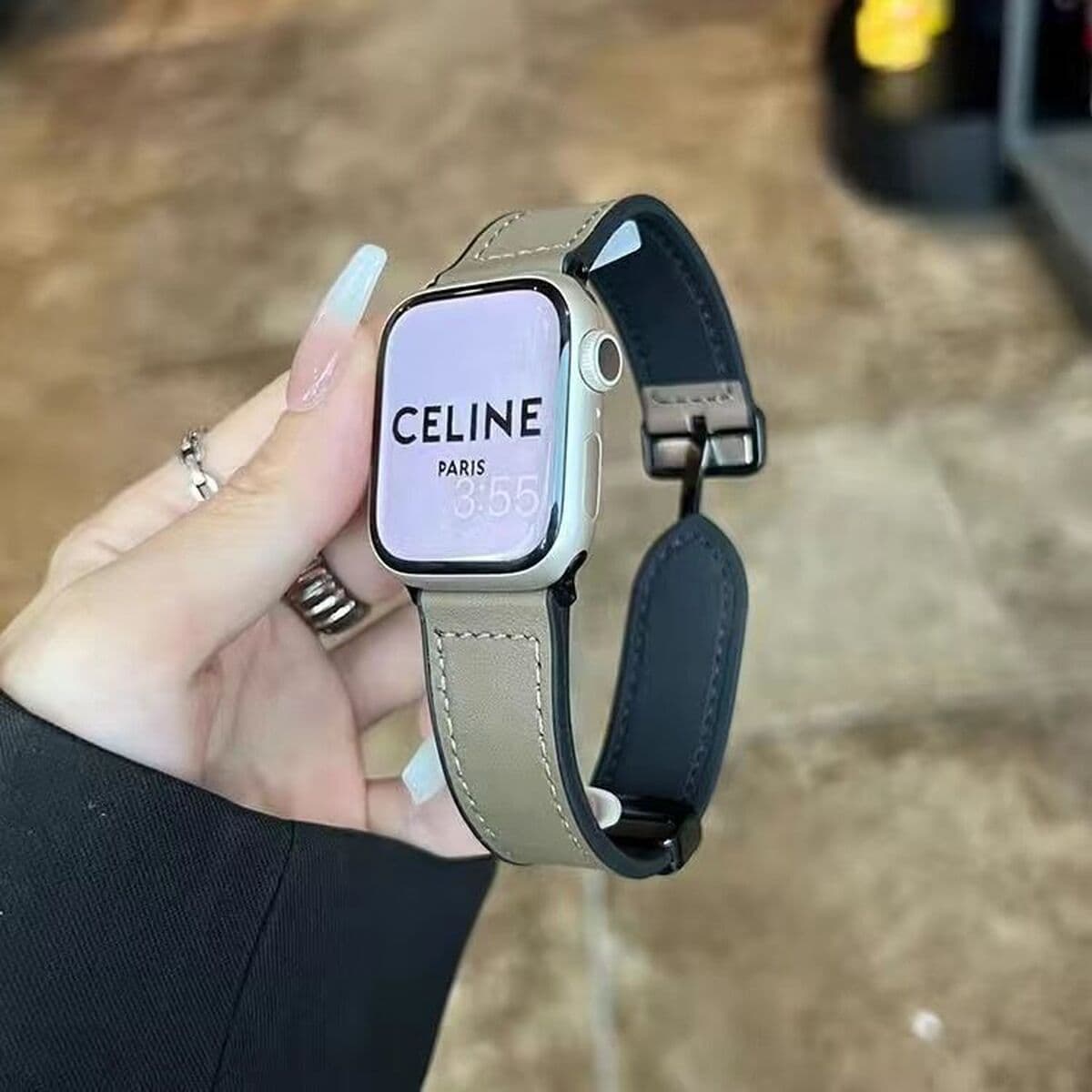 Применяет Apple Apple iWatchS10S9Ultra8765432 ремешок кожаный силиконовый рисунок сумасшедшего коня для мужчин и женщин