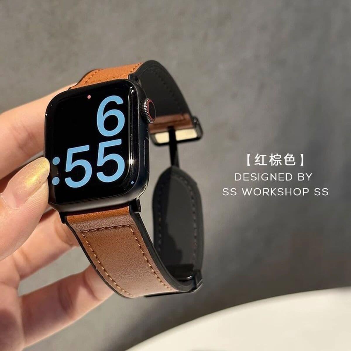 Применяет Apple Apple iWatchS10S9Ultra8765432 ремешок кожаный силиконовый рисунок сумасшедшего коня для мужчин и женщин