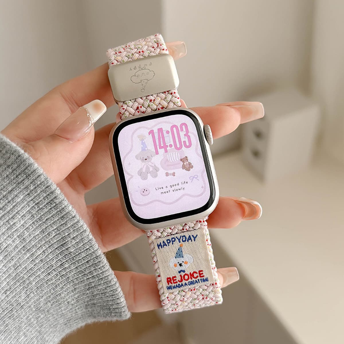 Ремешок для Apple Watch S10, iWatch 11, Apple Watch 9, магнитный, нейлоновый, спортивный, с рисунком таксы