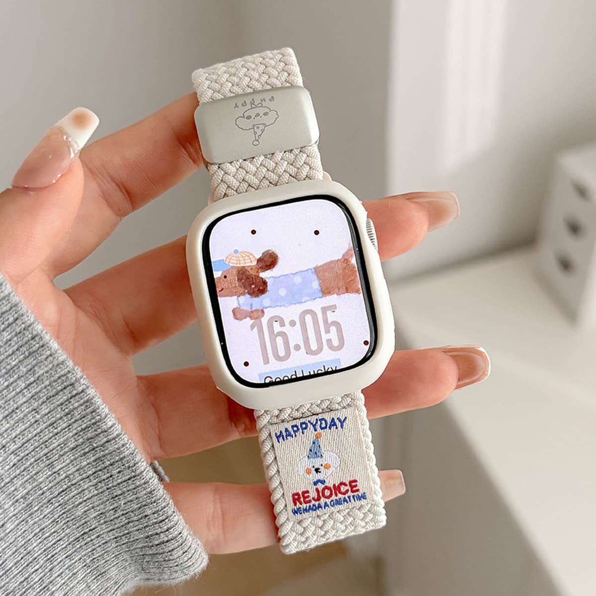 Ремешок для Apple Watch S10, iWatch 11, Apple Watch 9, магнитный, нейлоновый, спортивный, с рисунком таксы