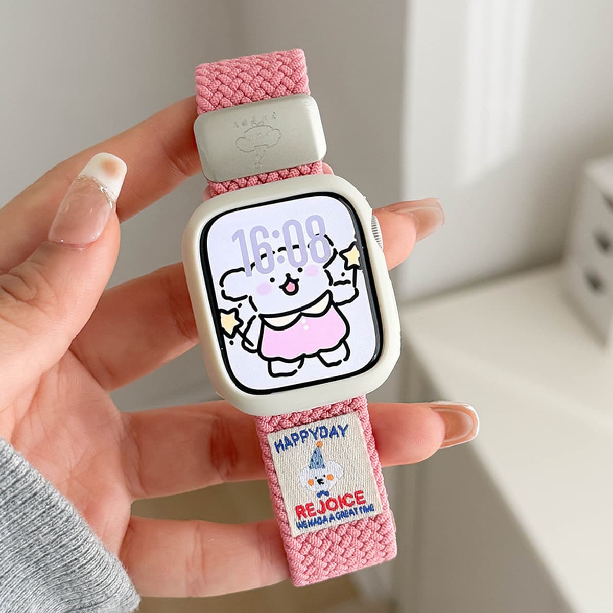 Ремешок для Apple Watch S10, iWatch 11, Apple Watch 9, магнитный, нейлоновый, спортивный, с рисунком таксы