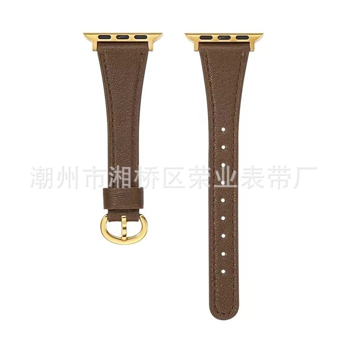 Подходит для applewatch87654 поколения воловьей кожи тонкий ремешок Подкова пряжка с маленькой талией ремешок Apple Watch S8
