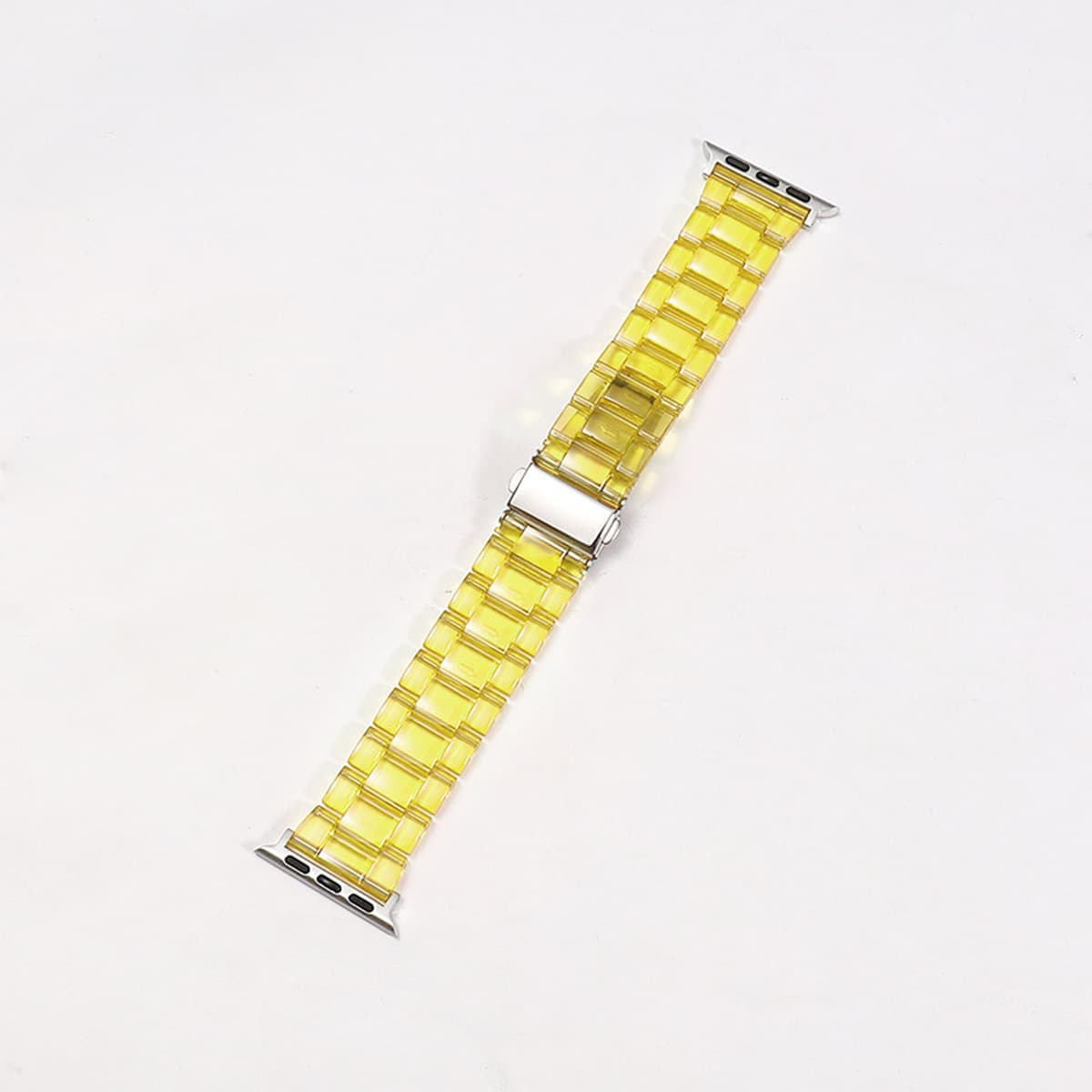 Подходит для ремешка для умных часов Apple 1-8 поколения Candy Color Resin Акриловый прозрачный радужный ремешок Прямой