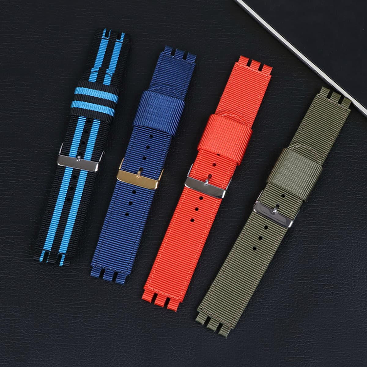 Для ремешка для часов SWATCH, нейлоновый тканый ремешок, ремешок 17 19 20 мм, сменный силиконовый ремешок