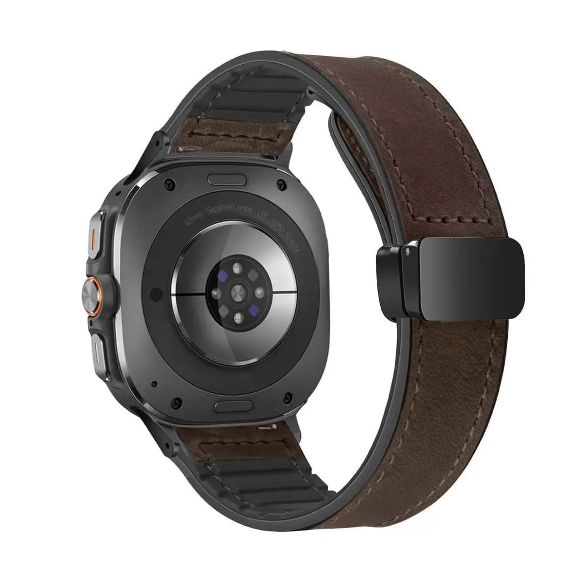 Применяет умные часы Samsung Galaxy watch7 ultra 47mm Crazy Horse с рисунком силиконовый кожаный ремешок для часов