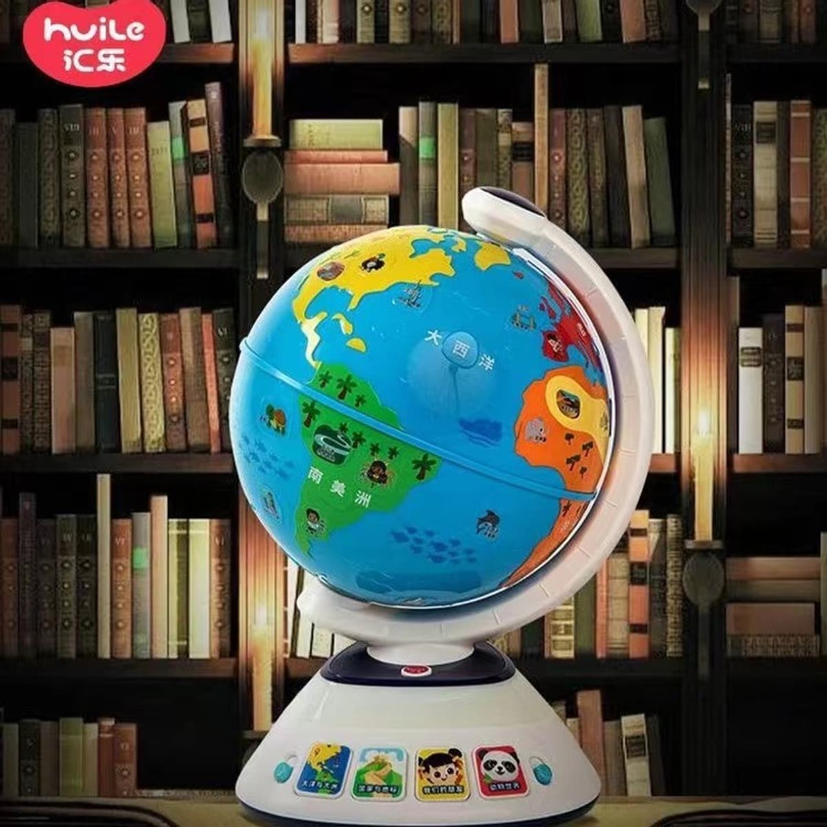 Интеллектуальный глобус Huile 3D с функцией AR, голосовым управлением и отображением плавающих точек для научных...