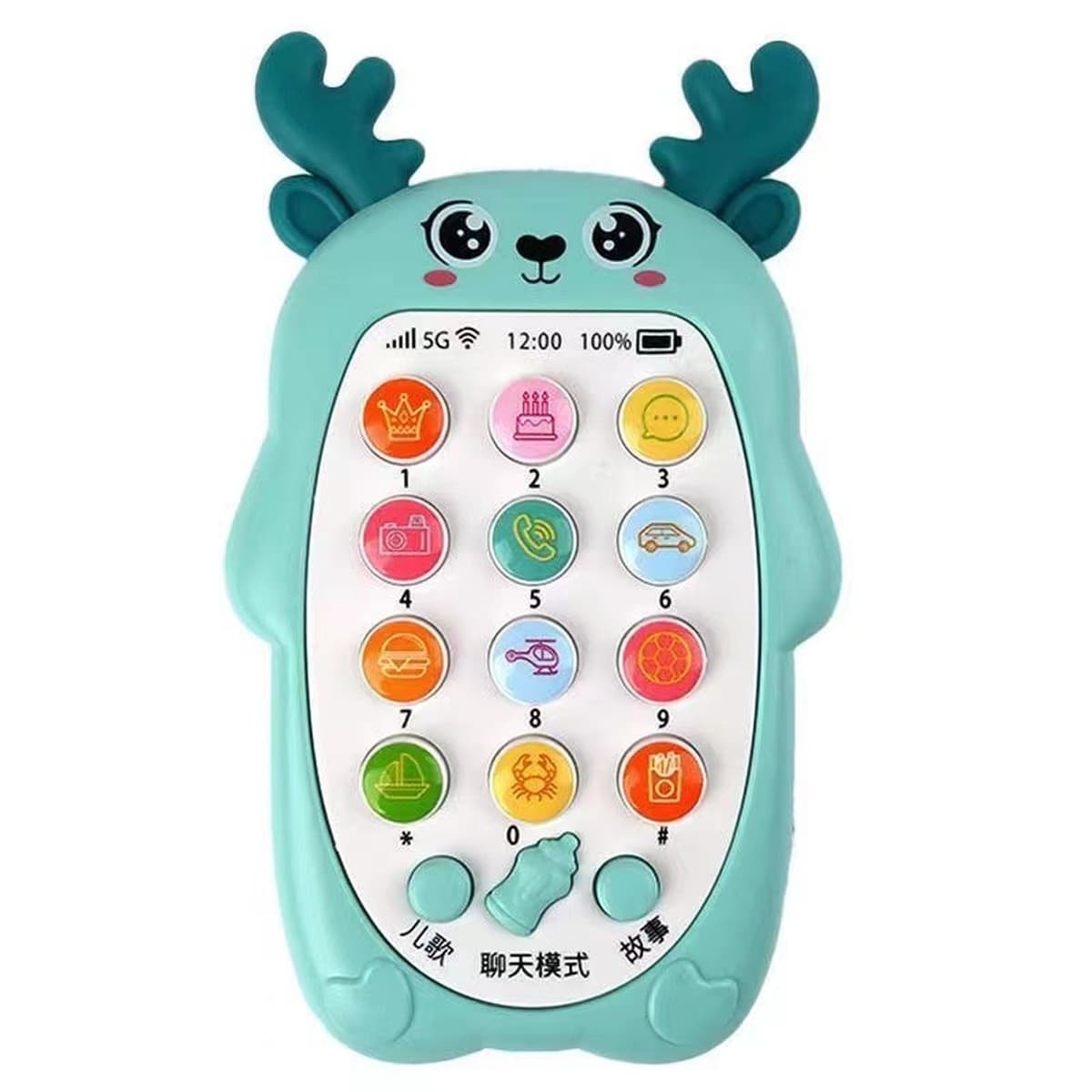 Baby Grit Смартфон раннего образования Детские музыкальные игрушки Обучающая история Машина Зарядка телефона
