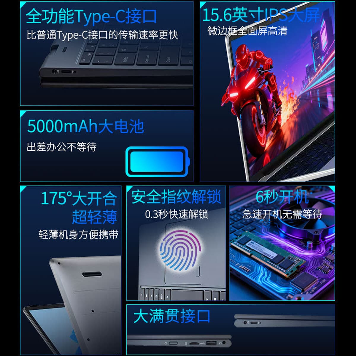 Усовершенствованный ноутбук 15.6inch N95, высокопроизводительный, с двухдиапазонным Wi-Fi 5G, настраиваемый под условия...