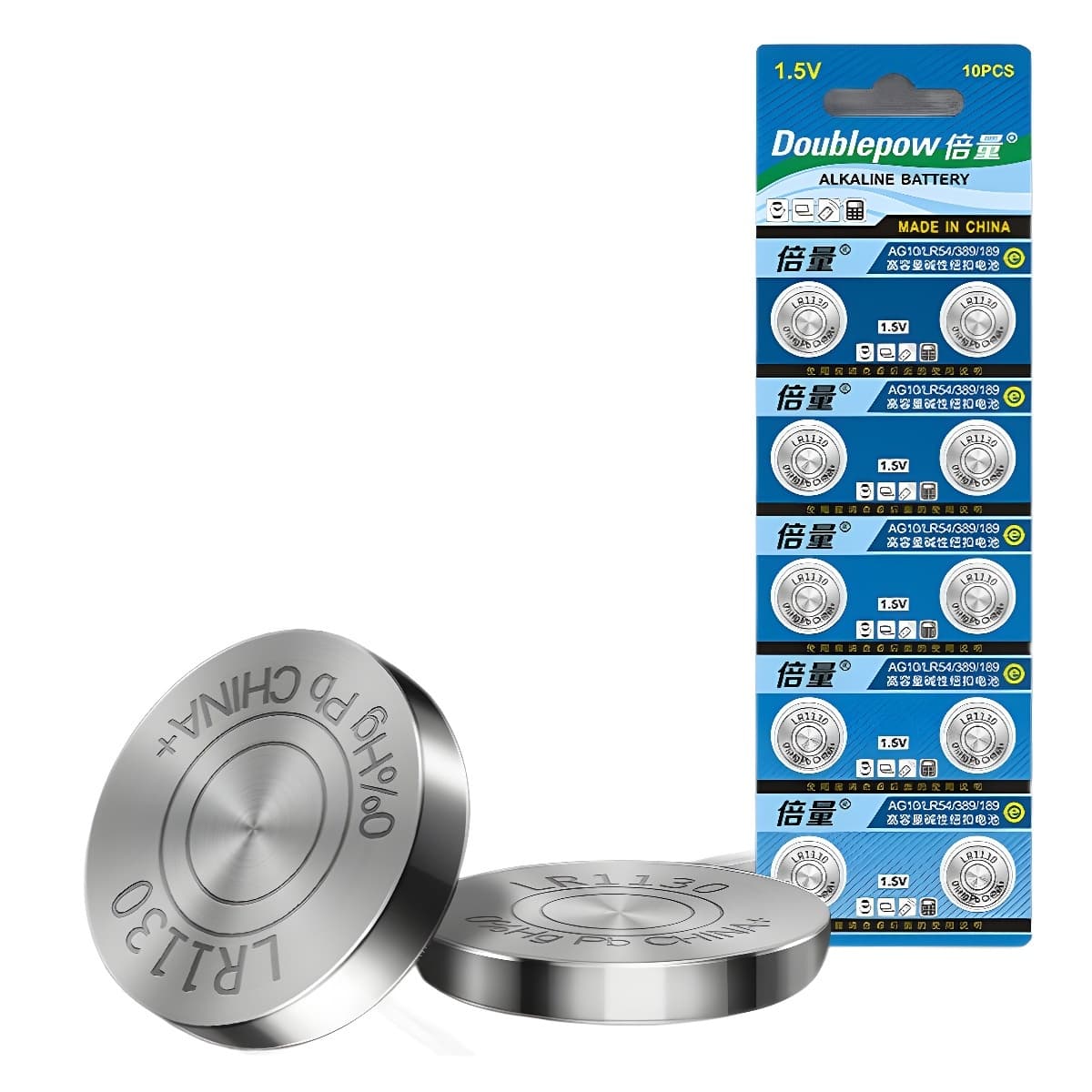 Двойная Кнопка ячейки LR1130 AG10 LR54 калькулятор электронный 1,5 V кнопки ячейки 389 батареи