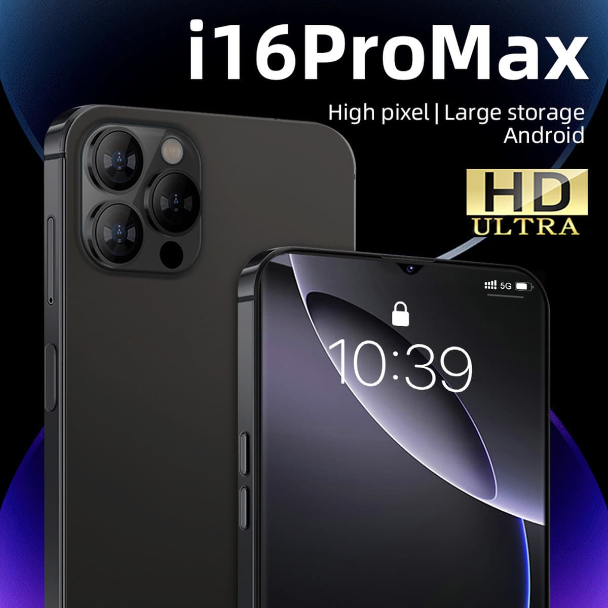 Новый 2025 кросс-граничный смартфон I16PROMax Android, совершенно новый, не вскрытый, заводская партия, AliExpress
