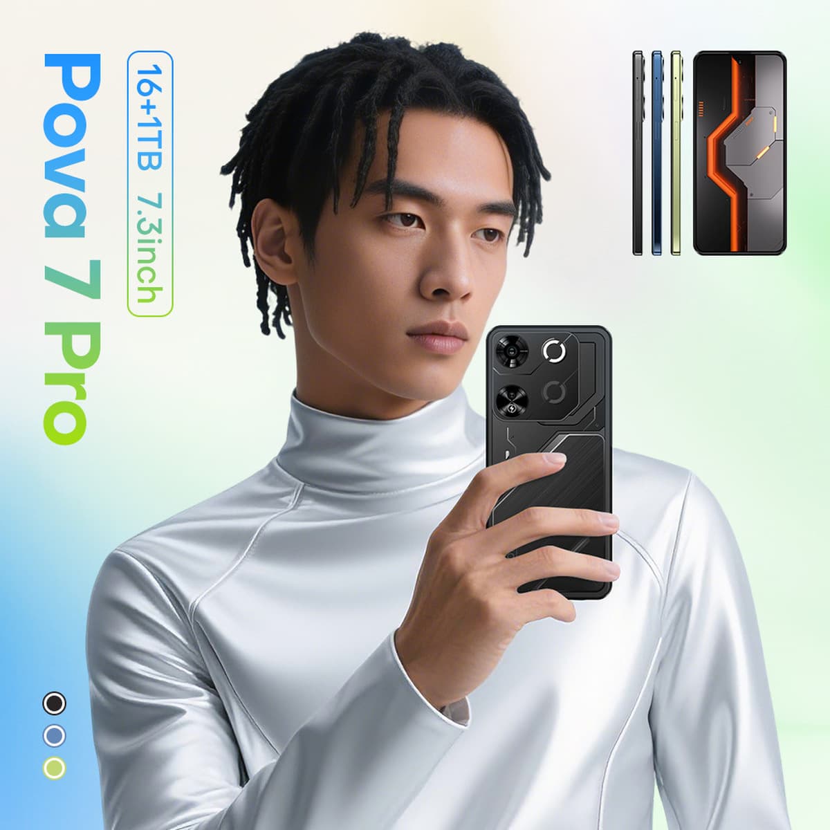 Новый трансграничный мобильный телефон Pova7 Pro 7.3inch с большим экраном 16+1T Android-телефон AliExpress TK, хит продаж