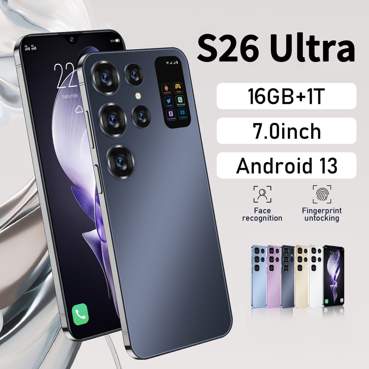 TK новый транскордонный смартфон 1 + 16, 7.3inch большой экран S26 Ultra Shopee OZON, горячая модель, прямая продажа с...