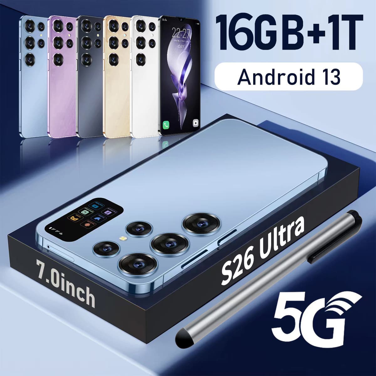 TK новый транскордонный смартфон 1 + 16, 7.3inch большой экран S26 Ultra Shopee OZON, горячая модель, прямая продажа с...